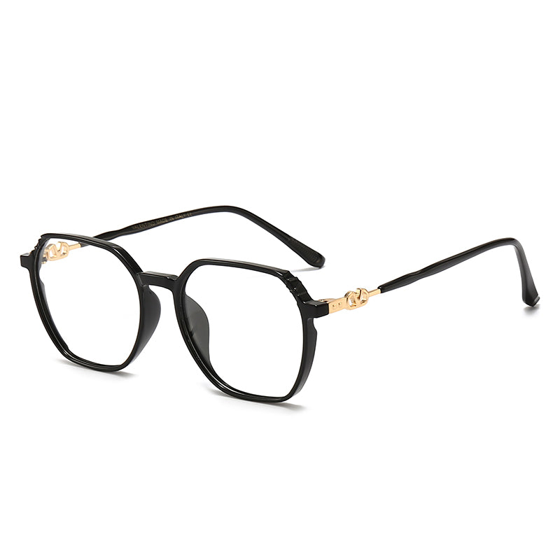 2021 Popular Fashion Sunglasses Retro Hexagonal Frame Glasses Tr90 Frame Plain Glass Spectacles Men's Women's Unisex Glasses
