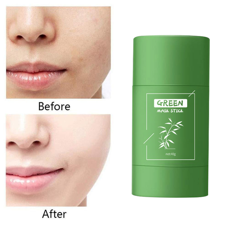 Amazon Hot Sale Clay Mask Stick Facial Skin Care Matcha Green Tea Purifying Stick Mask Facial Clay Mud Solid Green Tea Mask