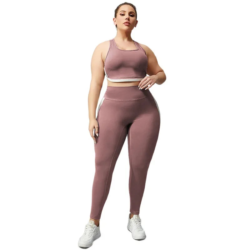 Hot Plus Size Fitness Wear Gym Set Womens Yoga Sets 2023