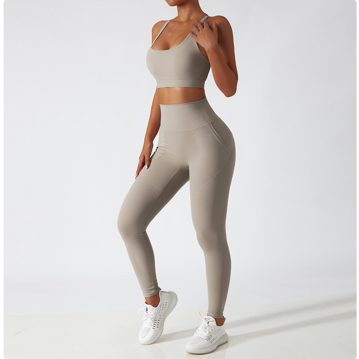 NO MOQ Eco Friendly Activewear Gym Fitness Sets Yoga Wear Recycled Nylon Workout Sets