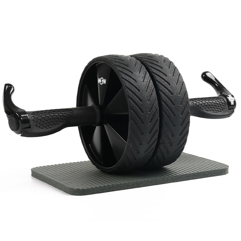 AB Wheel Roller Gym Home Exercise Strength Training Foam Handle Balance Roller Fitness Accessories Black 1 Piece Non-Slip