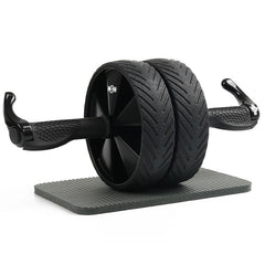 AB Wheel Roller Gym Home Exercise Strength Training Foam Handle Balance Roller Fitness Accessories Black 1 Piece Non-Slip