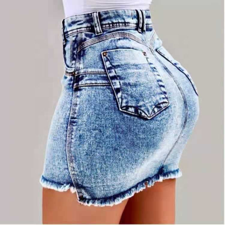 Summer Girls High Waist Denim Shorts Jeans Women Shorts  Push Up Skinny Slim Denim Short Skirts and Hot Sale
