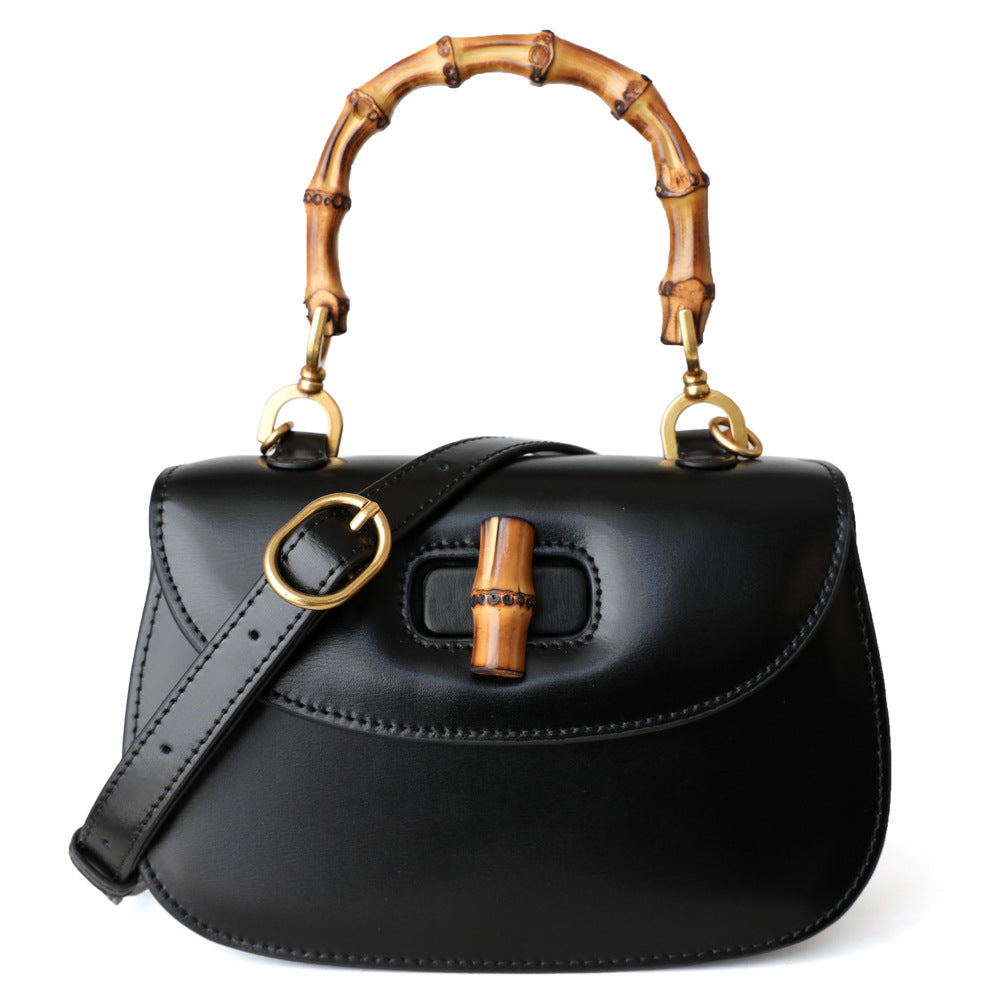2022  Face Designer Ins Women Crossbody Bag Shoulder Messenger Bag Personality Bamboo Hand-Held Small Square Shape Leather Bag
