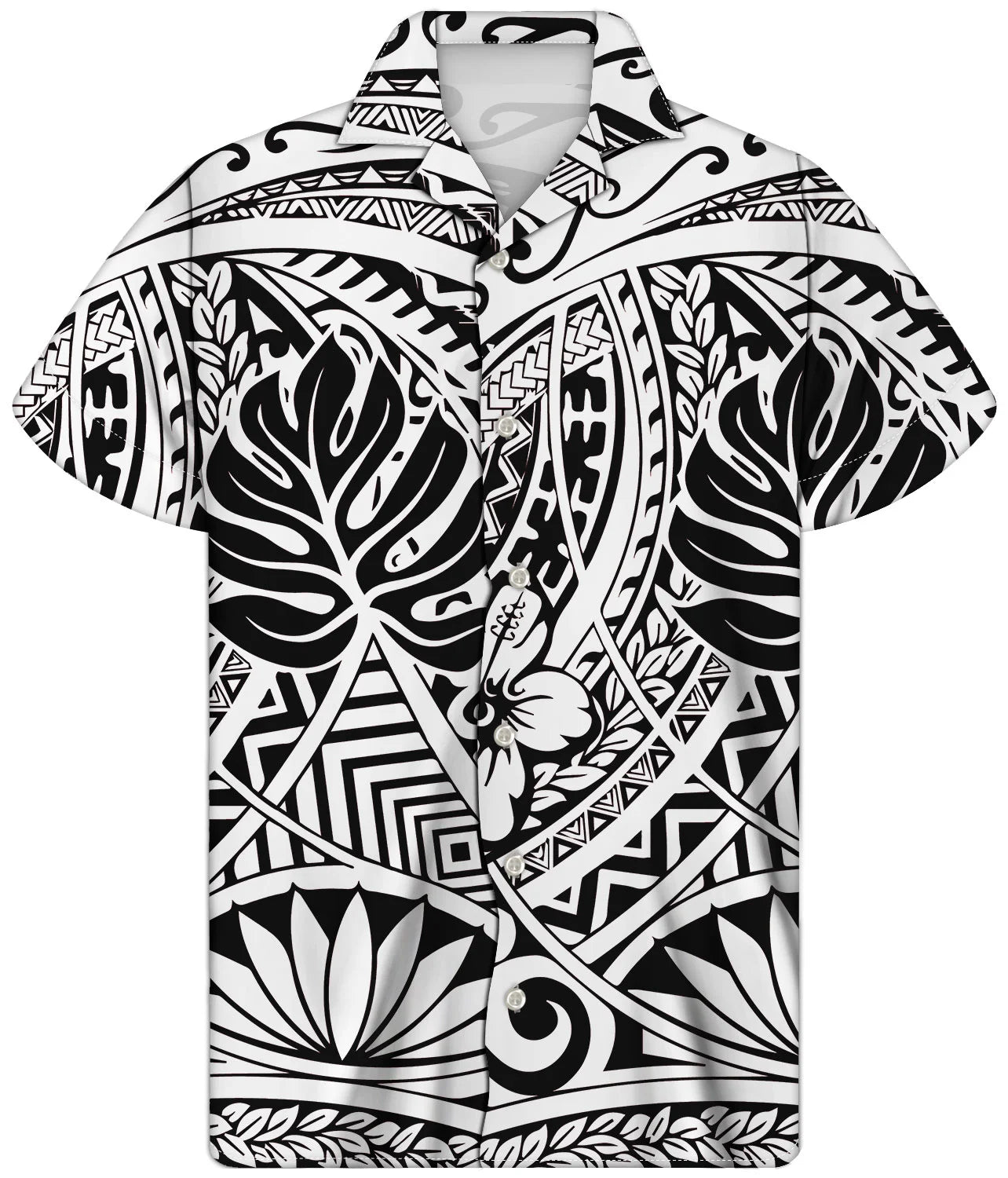 Fancy Gold Shirts for Men Polynesian Tribal Fabric Hawaiian Short Sleeve Shirt Men Summer Clothing for Men's Tropical Tops Shirt
