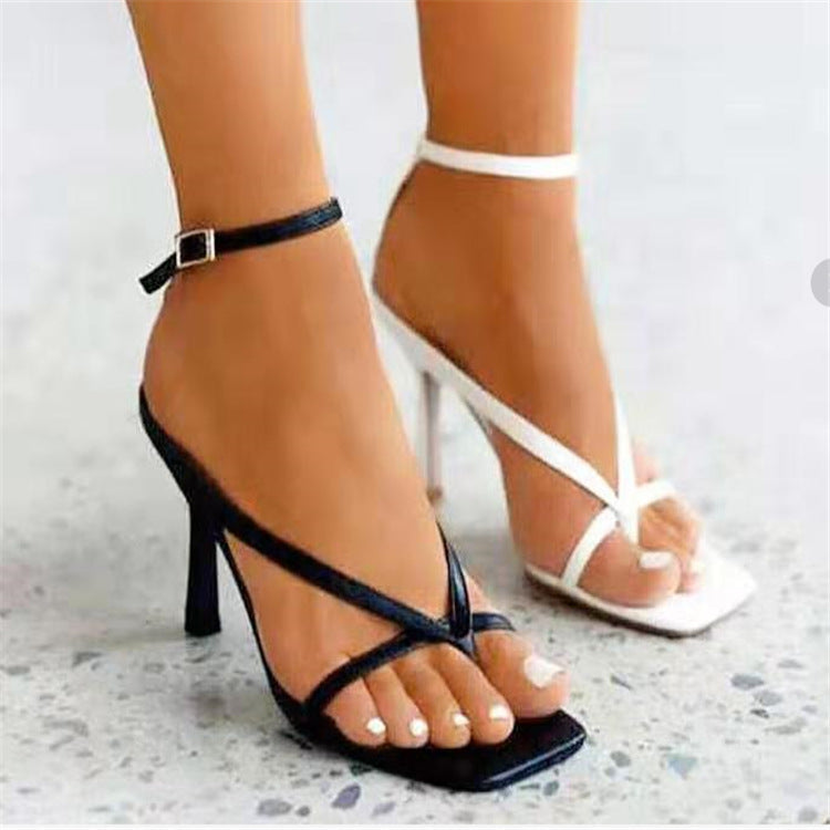 Fashion Women's Shoes Pumps Pointed Open Toe High Heels PU Leather Women Sandals High Heel