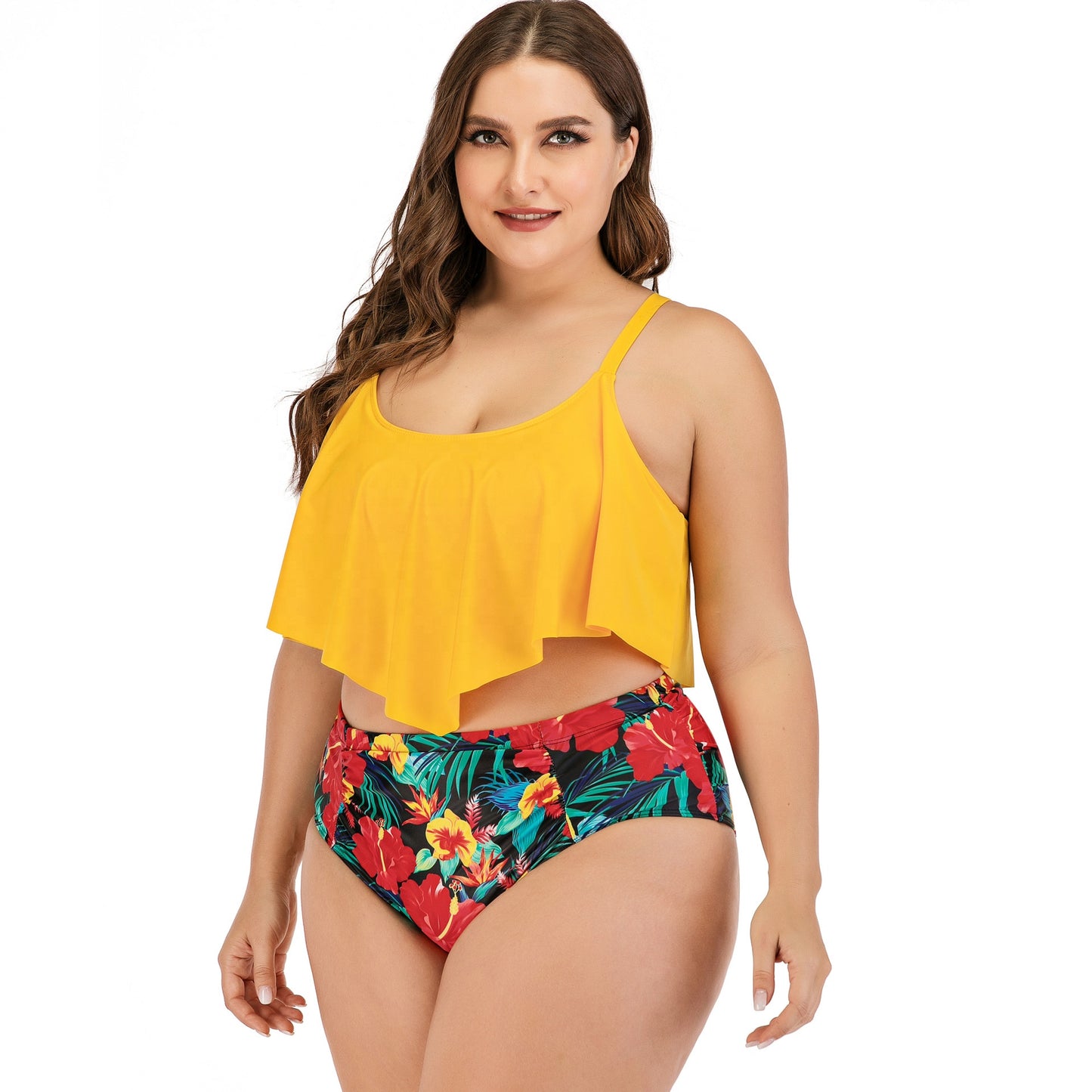 Dropshipping 5XLPlus Size Sexy Sling Backless Swimsuit Beachwear Bikini Two Pieces for Women