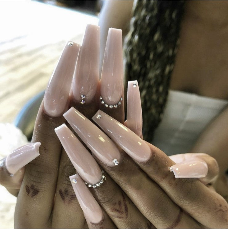 2021 Summer Style Press on Nails Acrylic Coffin Nail Tips