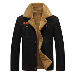2020 OEM Wholesale Cotton Jacket Winter Men Lapel Plush Thicken Plus Size Jackets Business Gentleman Jeans Jackets Men