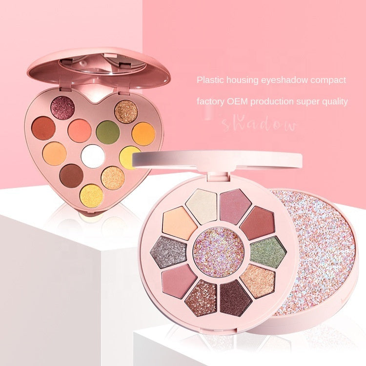 Charme Beauty Multicolored Pearl Matte Velvet Beauty Tools Eyeshadow Palette