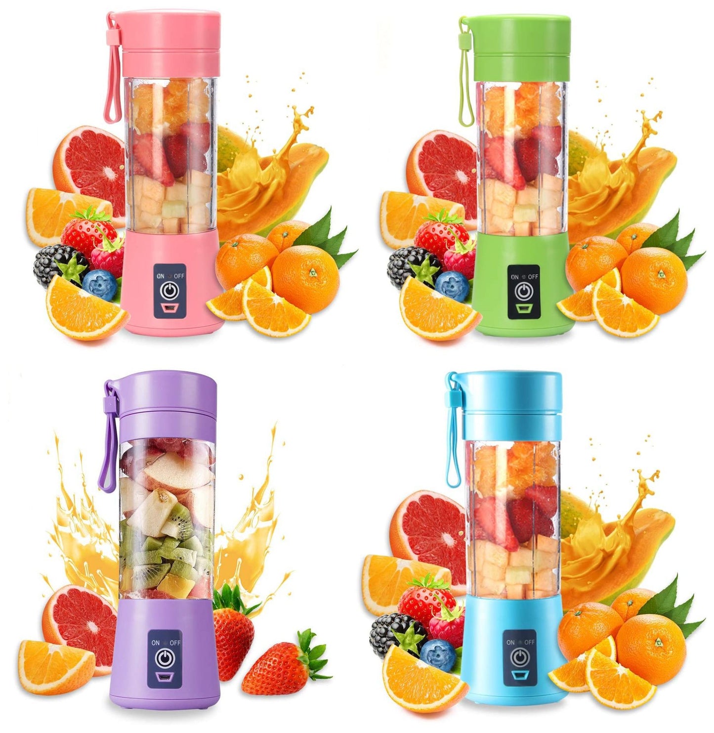 Personal Batidora Portatil Use Mini Blender Home USB 6 Blades Juicer Machine Rechargeable Fruit Juice Portable Blenders
