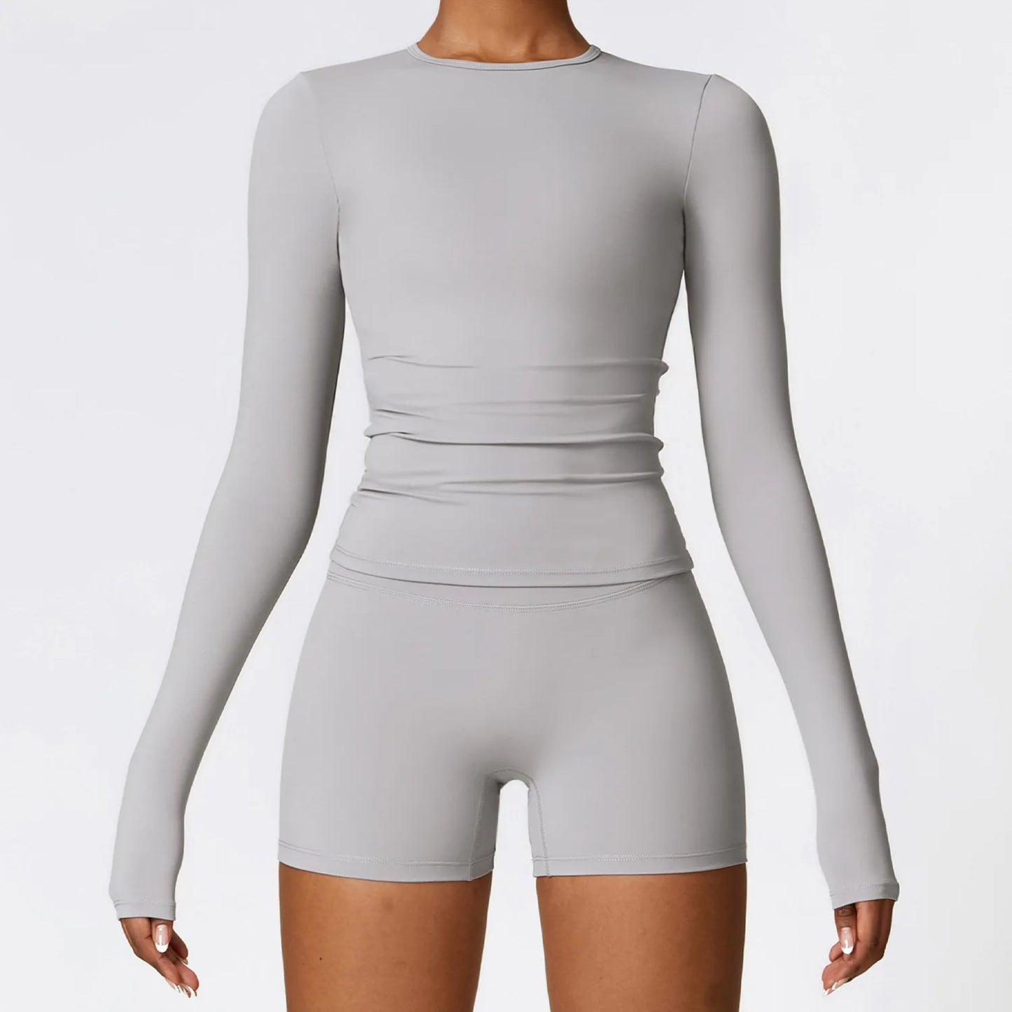 DAMOCHIC 2024 Trendy Long-Sleeved Fitness Yoga Wear Workout Sportswear Gym Fitness Sport Tops Shigh-Intensity Women Activewear
