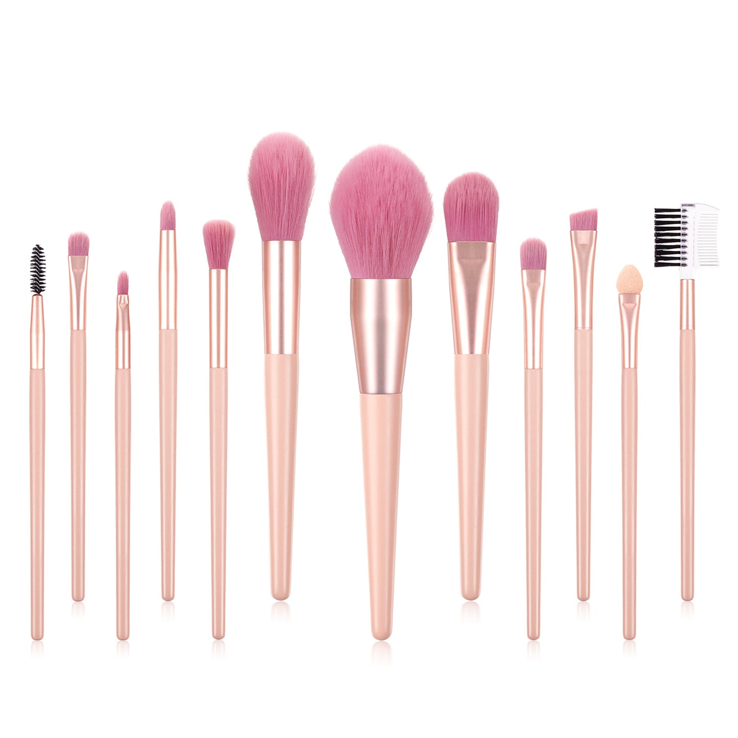 Pink Brush Bag High Opp Wooden Handle Professional High Quality Vegan Wholesale Makeup Brushes Set