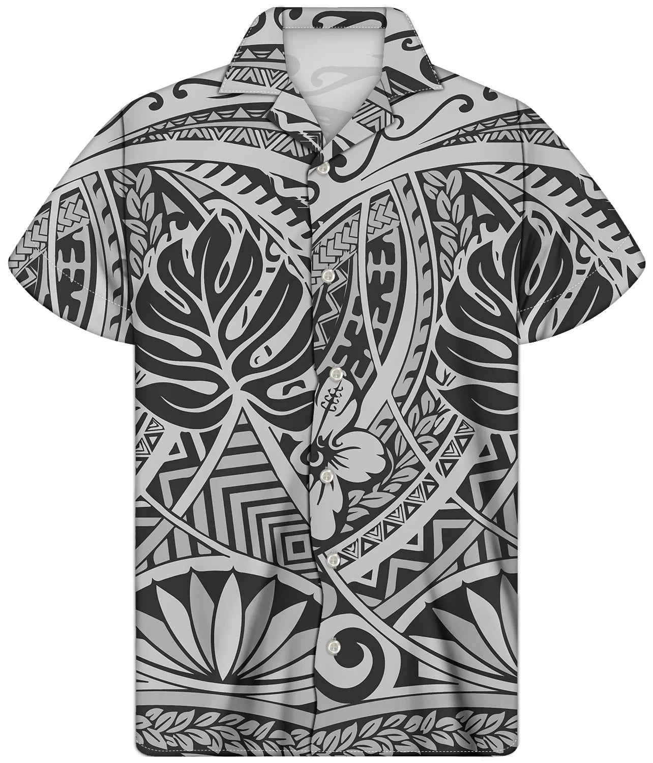 Fancy Gold Shirts for Men Polynesian Tribal Fabric Hawaiian Short Sleeve Shirt Men Summer Clothing for Men's Tropical Tops Shirt