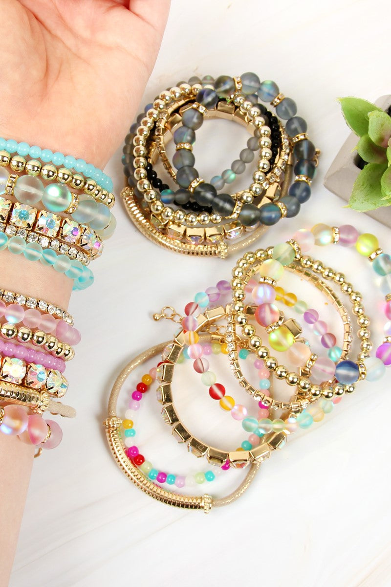 Mermaid Glass Stretch Bracelet