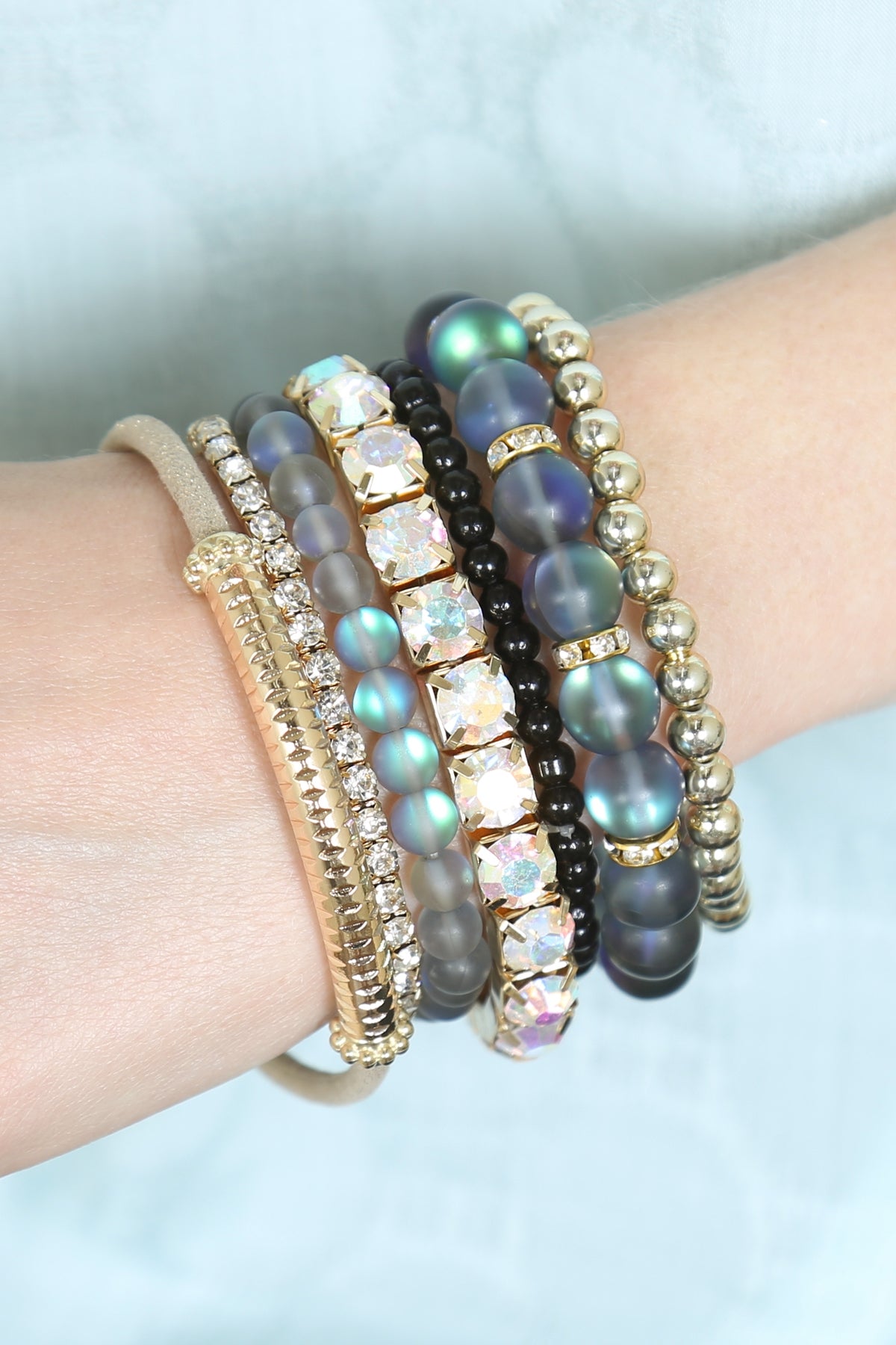 Mermaid Glass Stretch Bracelet