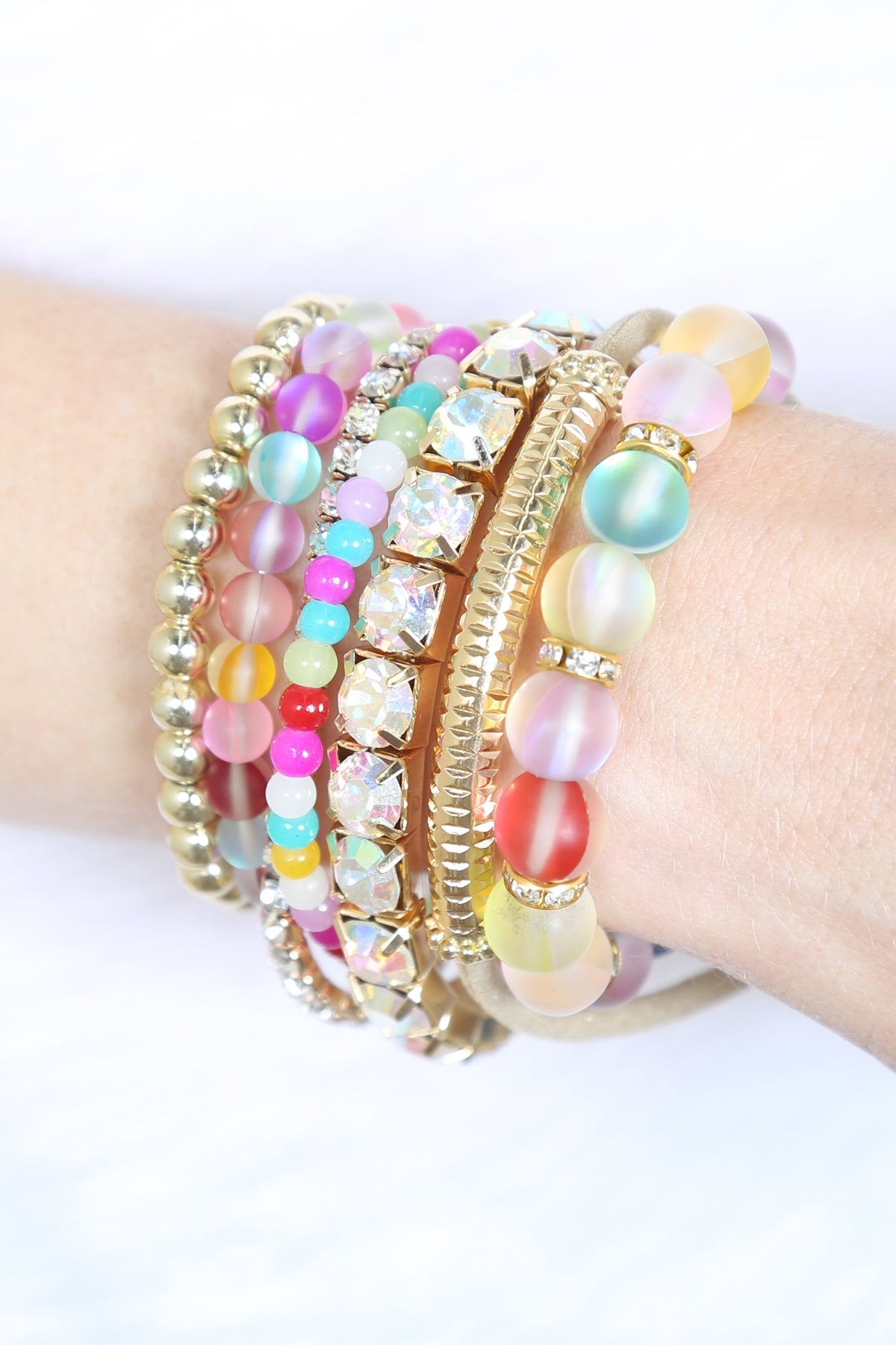 Mermaid Glass Stretch Bracelet