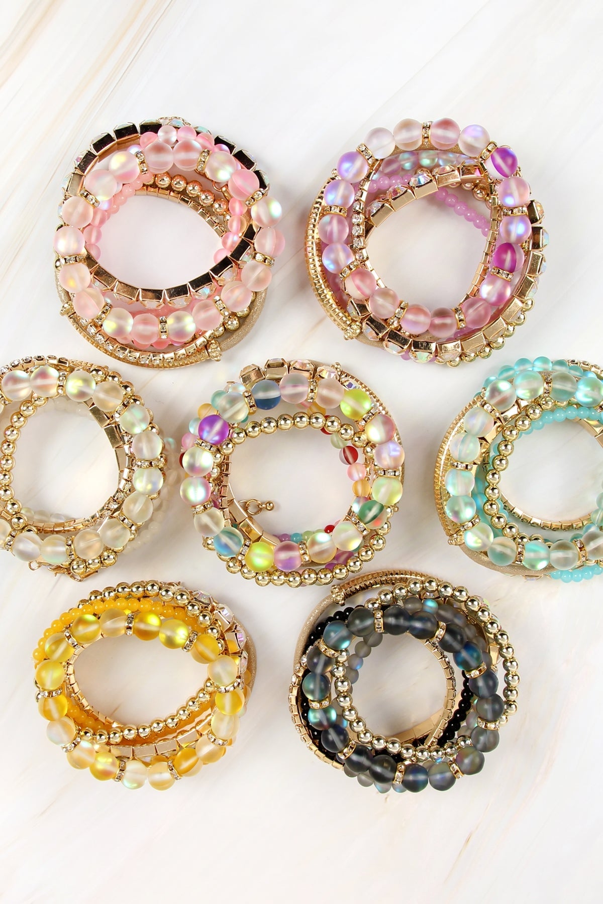 Mermaid Glass Stretch Bracelet