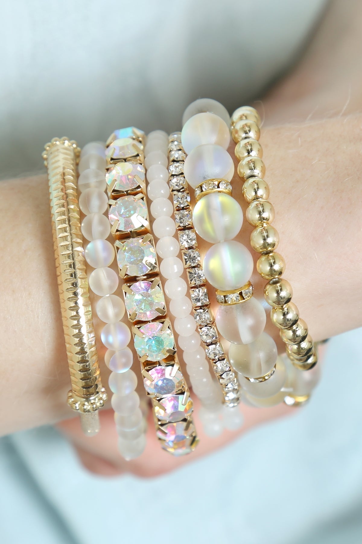 Mermaid Glass Stretch Bracelet