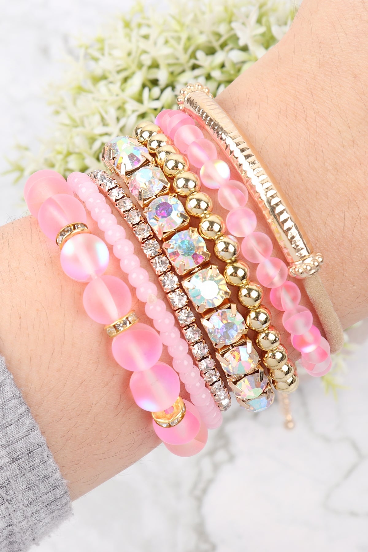 Mermaid Glass Stretch Bracelet