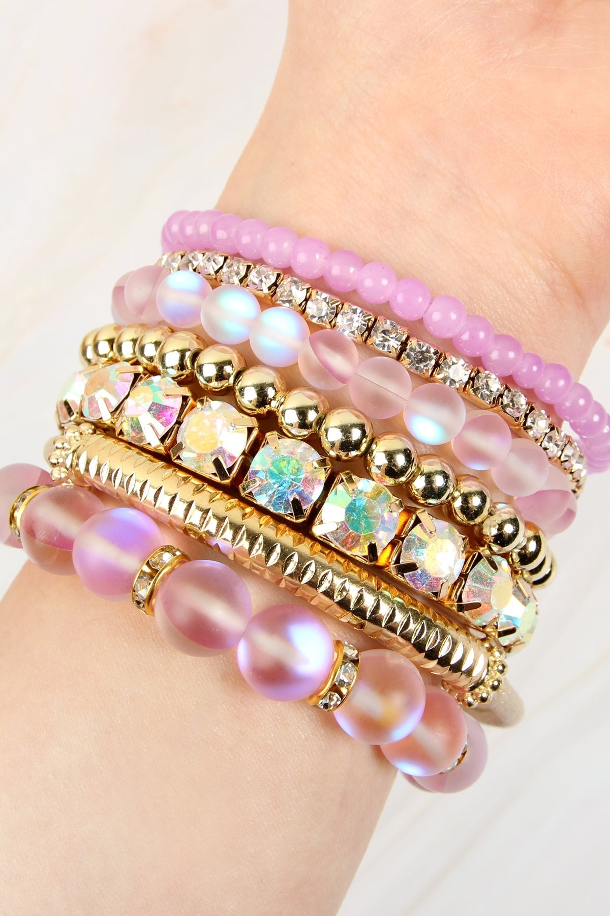 Mermaid Glass Stretch Bracelet