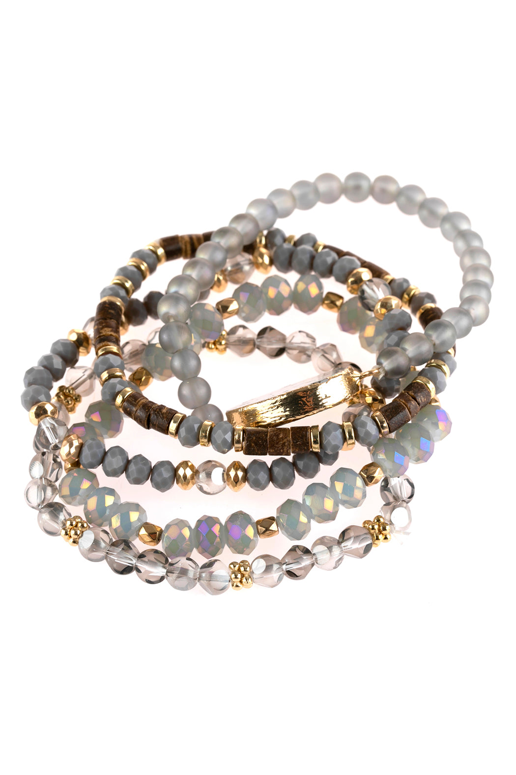 Natural Stone Charm Mixed Beads Bracelets