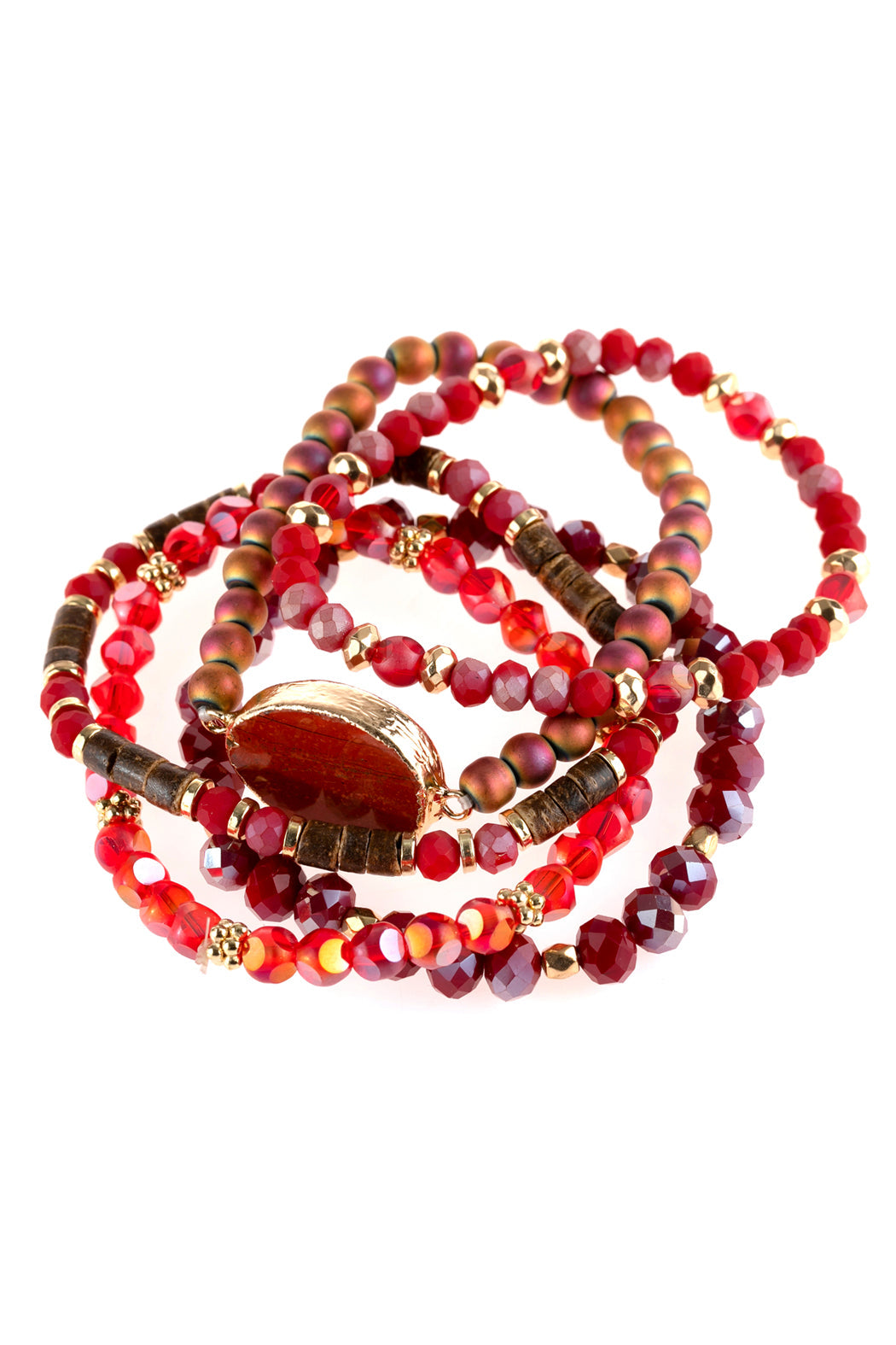 Natural Stone Charm Mixed Beads Bracelets