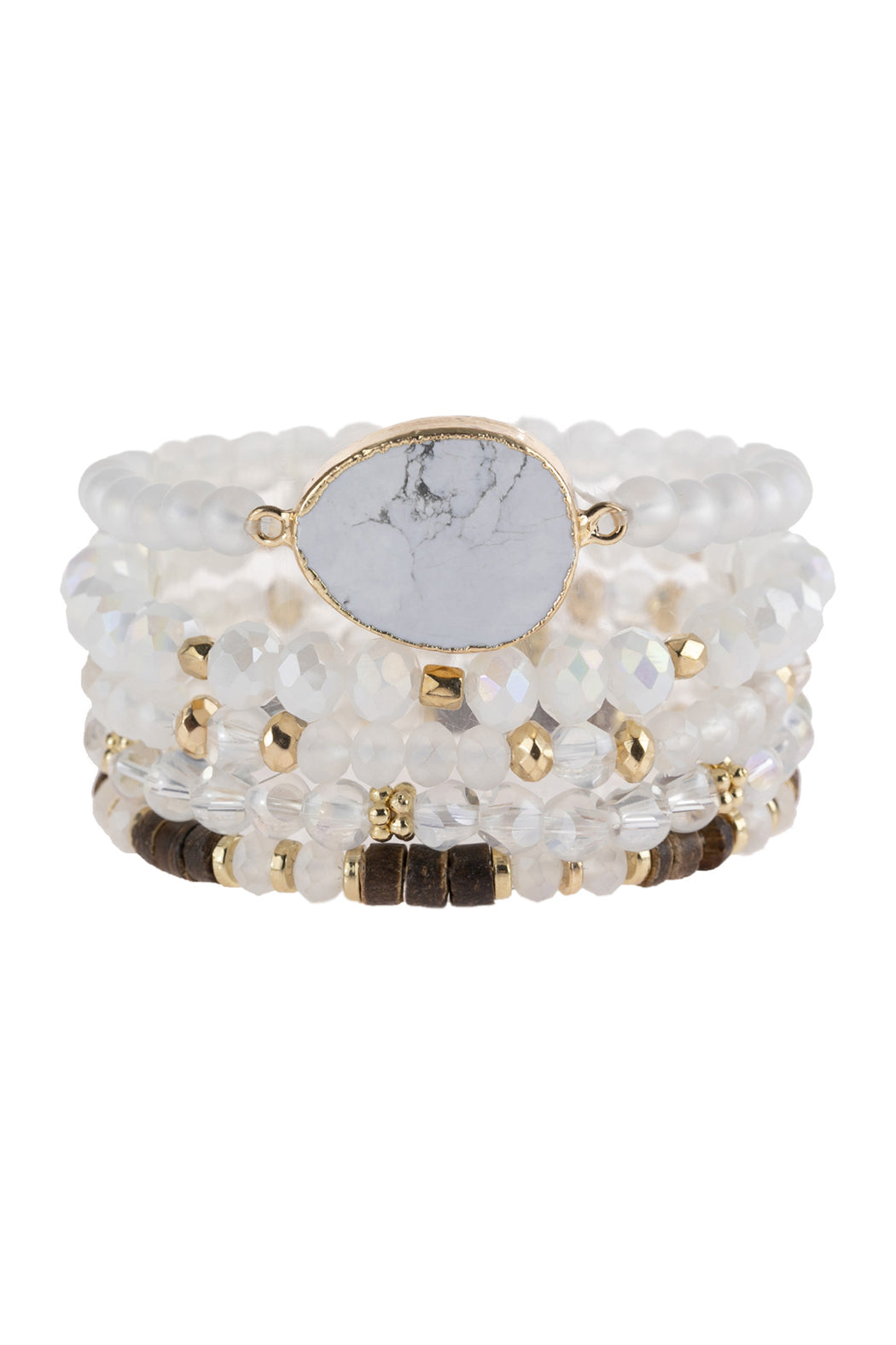 Natural Stone Charm Mixed Beads Bracelets