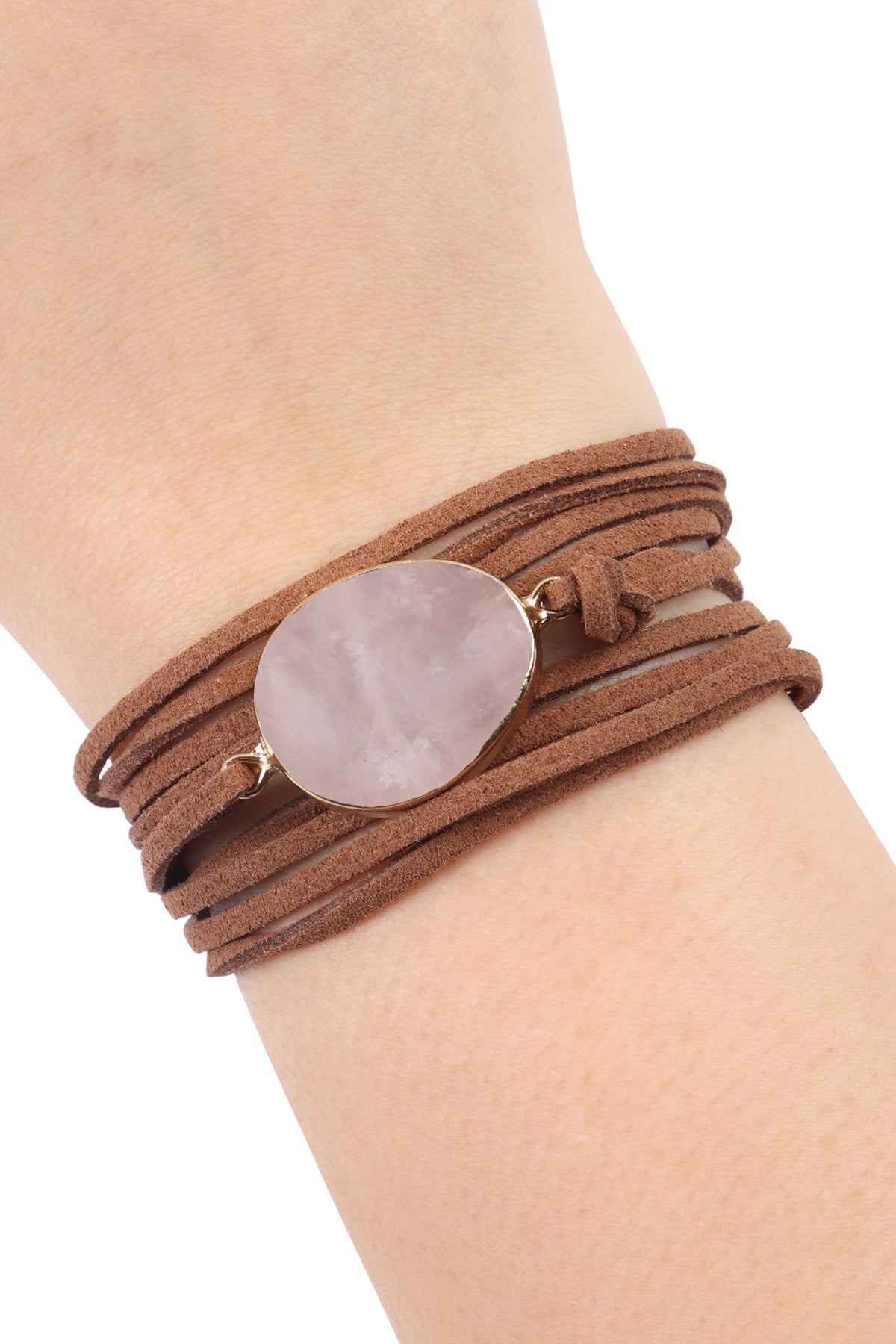 Hdb3118 - Stone Charm Multi Strand Wrap Bracelet