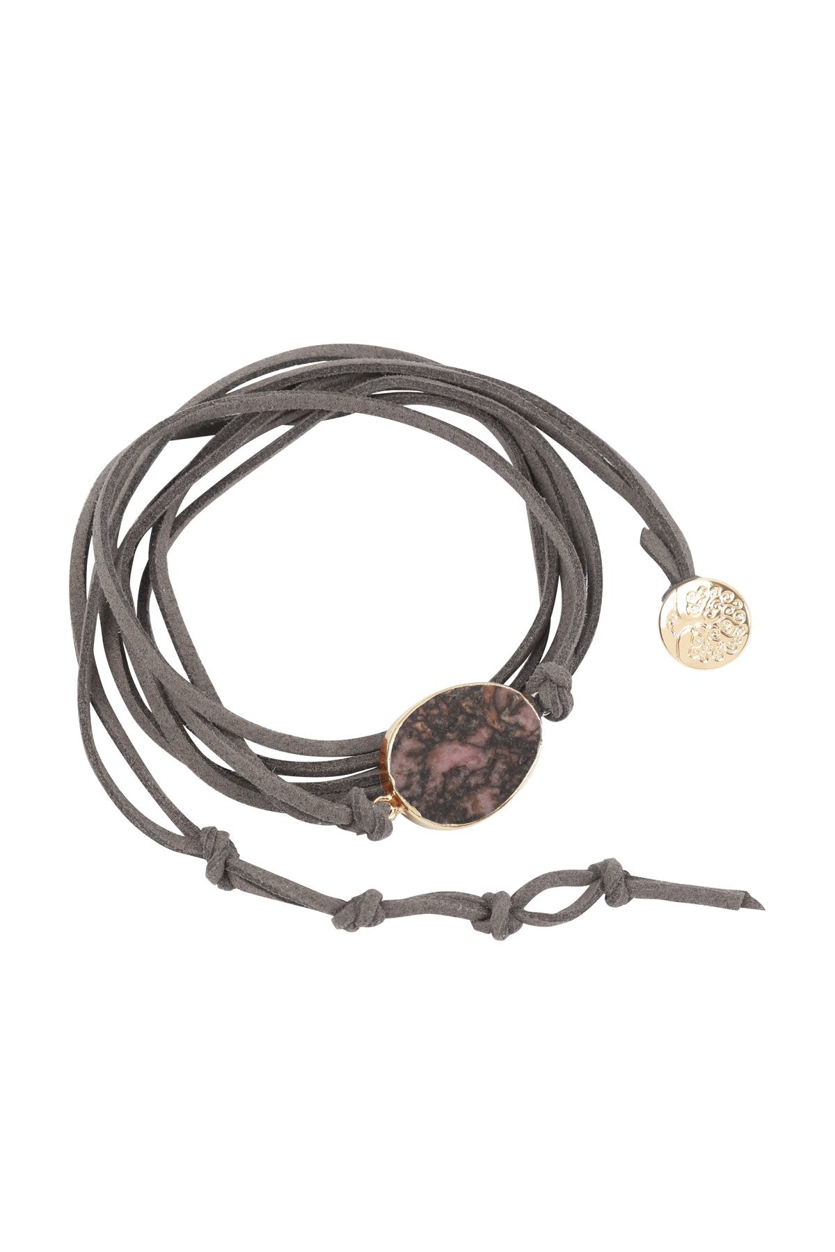 Hdb3118 - Stone Charm Multi Strand Wrap Bracelet