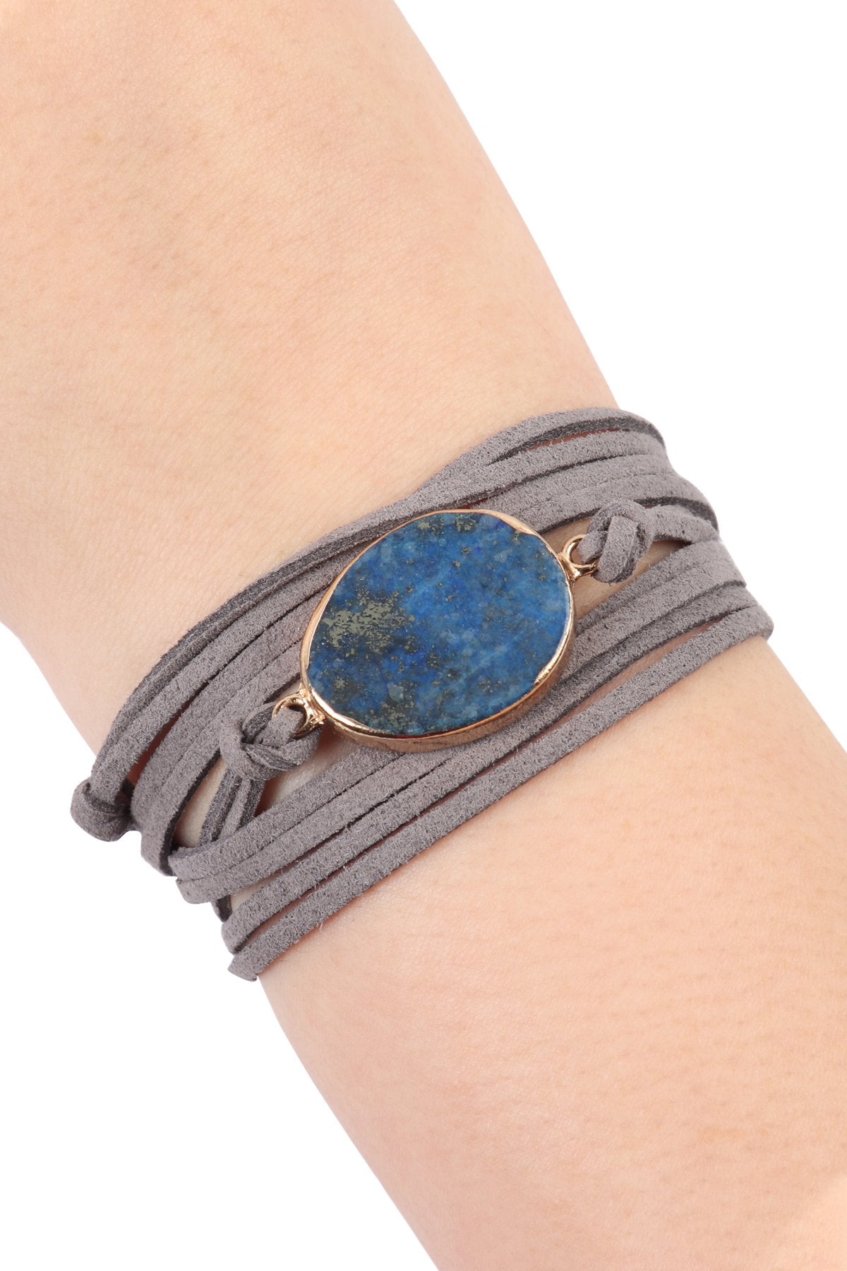 Hdb3118 - Stone Charm Multi Strand Wrap Bracelet