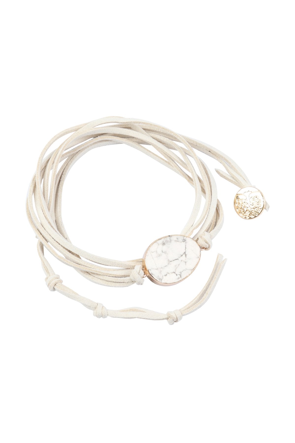 Hdb3118 - Stone Charm Multi Strand Wrap Bracelet