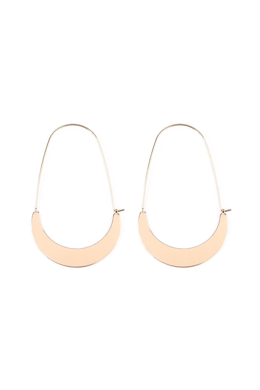 Quarter Moon Hoop Earring
