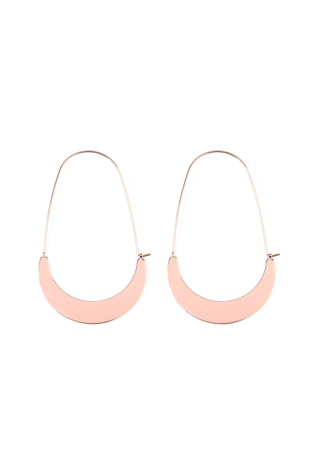 Quarter Moon Hoop Earring