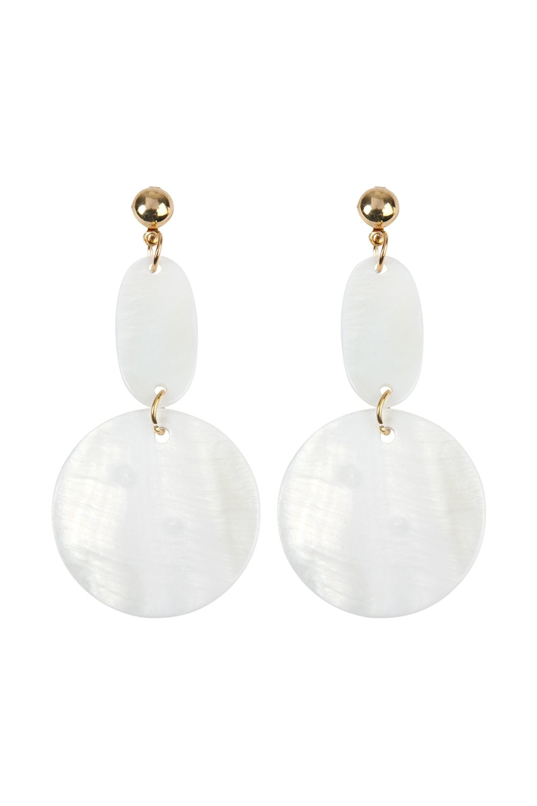 Hde2335 - Linked Sea Shell Statement Earrings