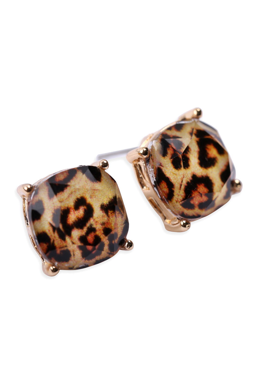 Cushion Glitter Acrylic Post Earrings
