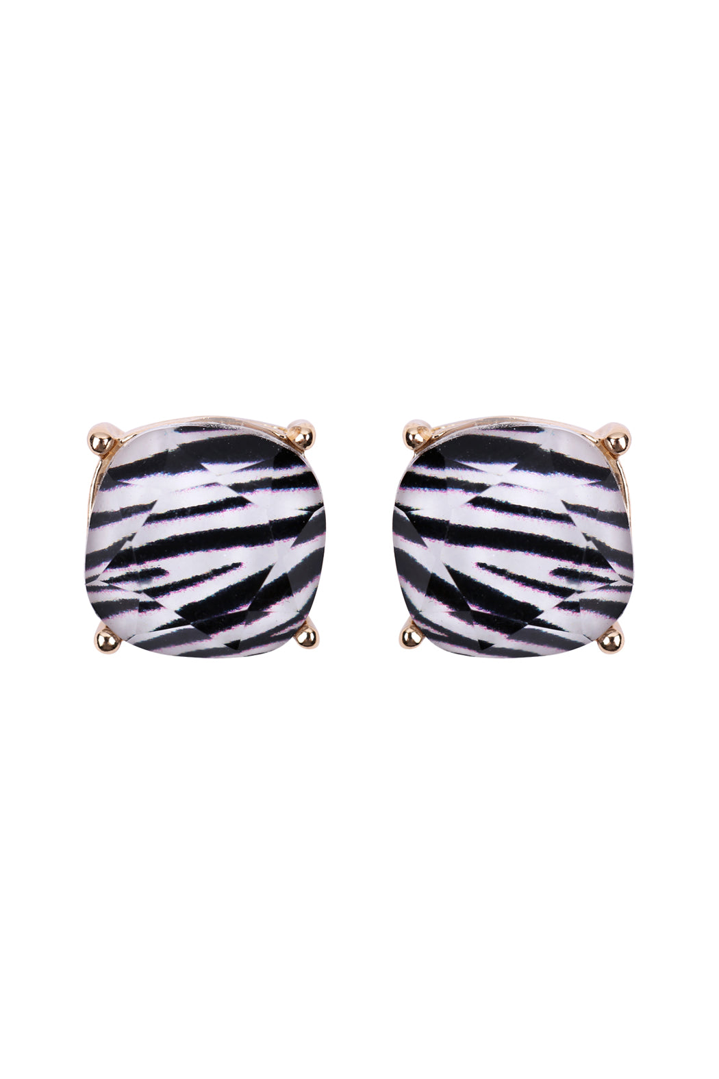 Cushion Glitter Acrylic Post Earrings