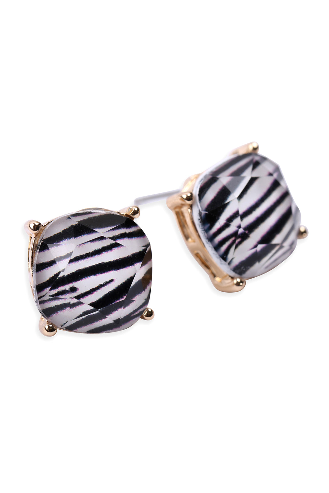 Cushion Glitter Acrylic Post Earrings