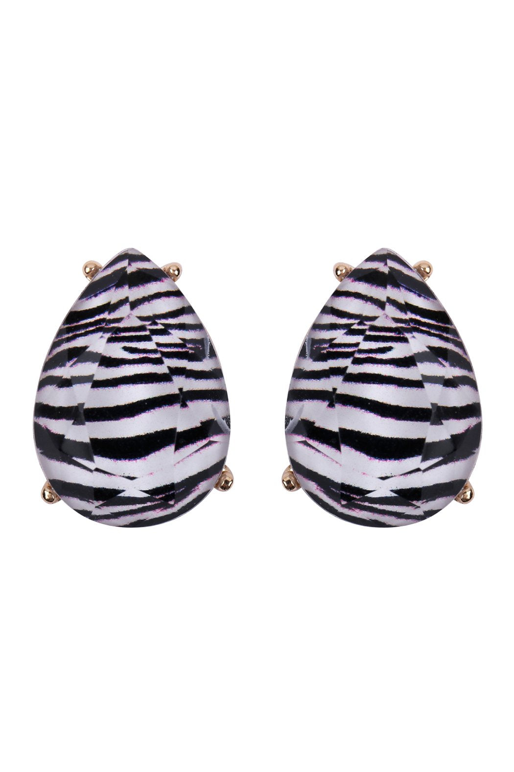Teardrop Faceted Acrylic Post Earrings