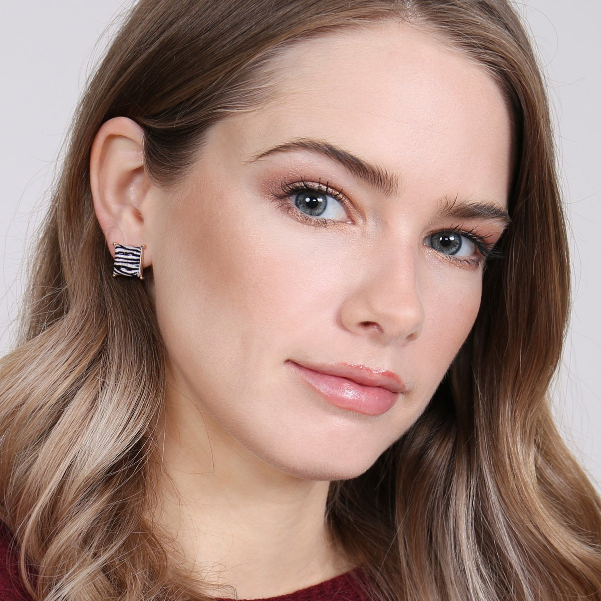 Faceted Square Acrylic Post Earrings
