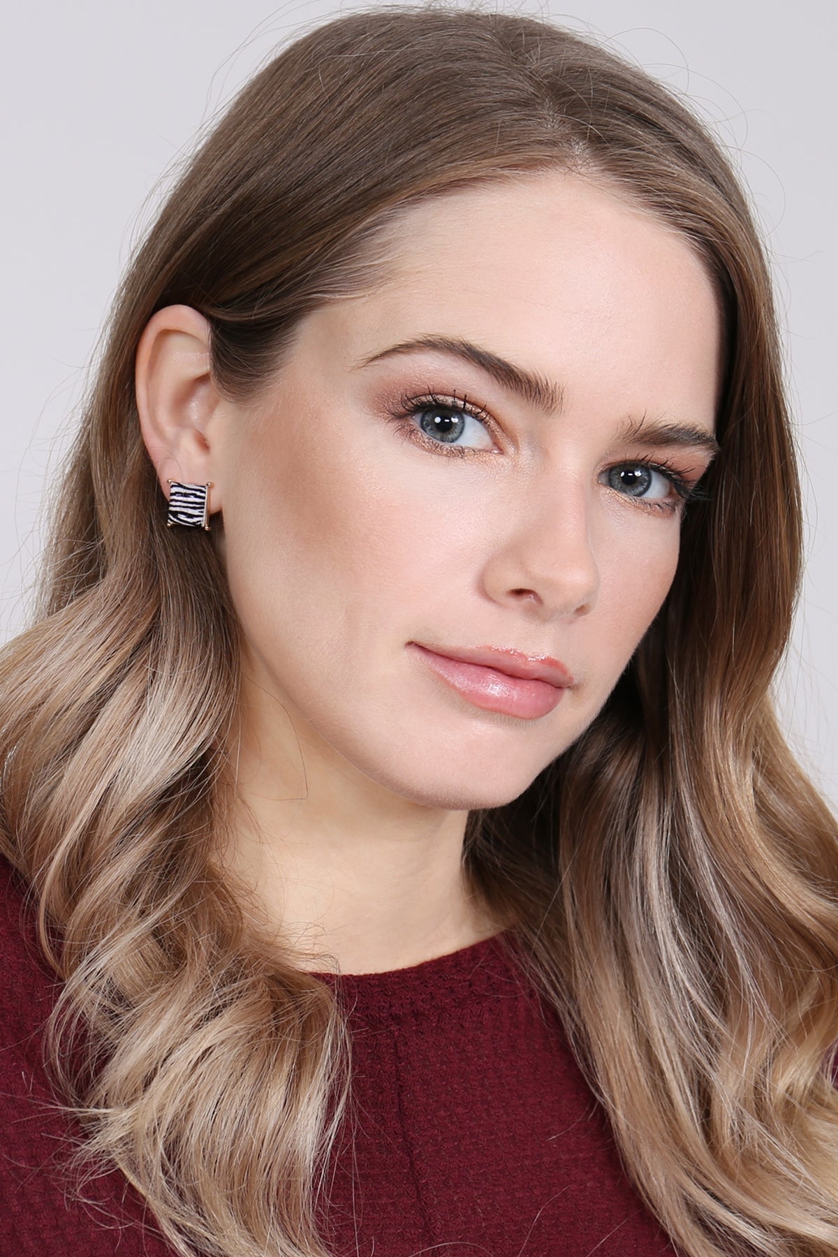 Faceted Square Acrylic Post Earrings