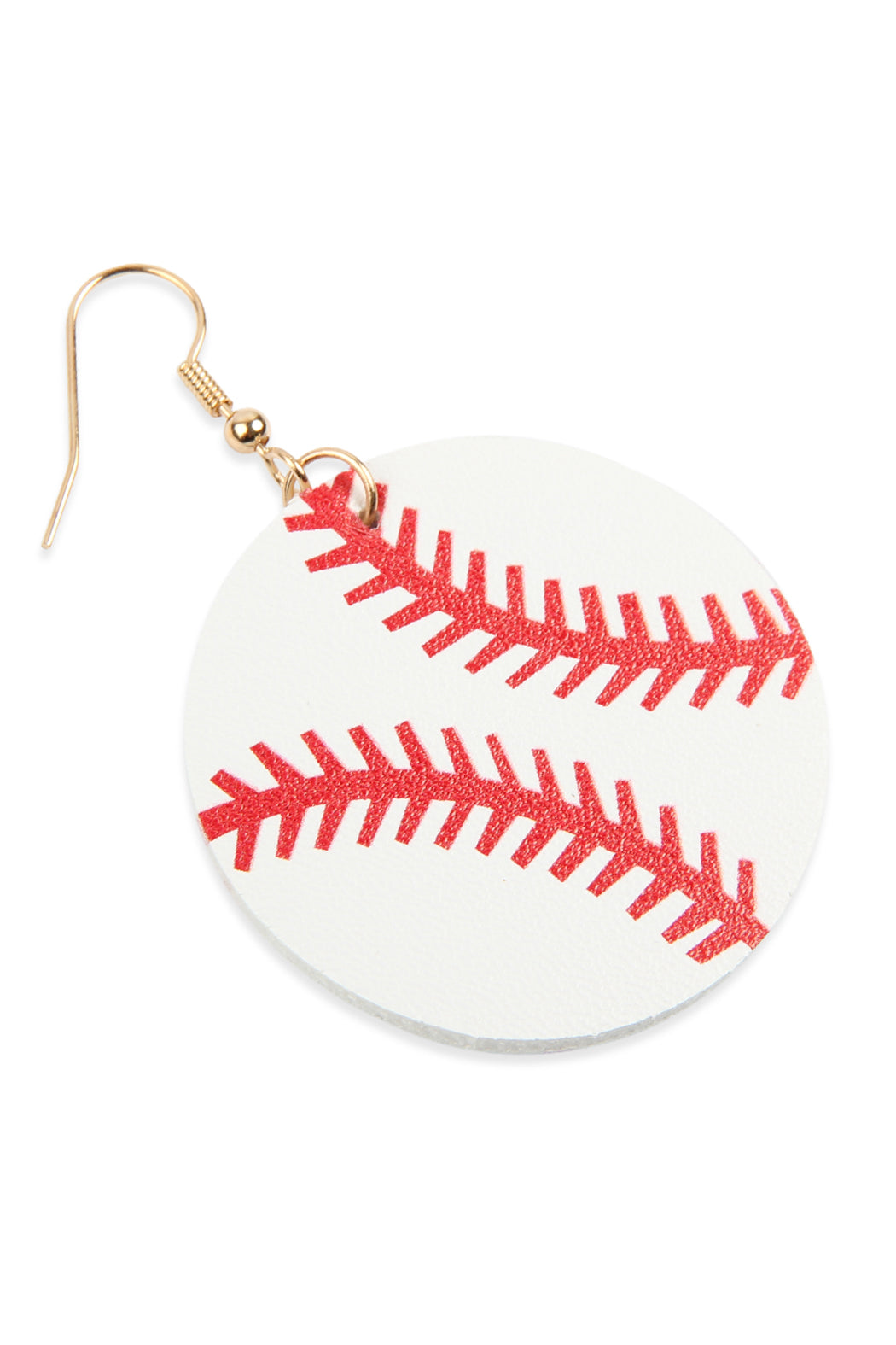 Sports Leather Round Drop Earrings