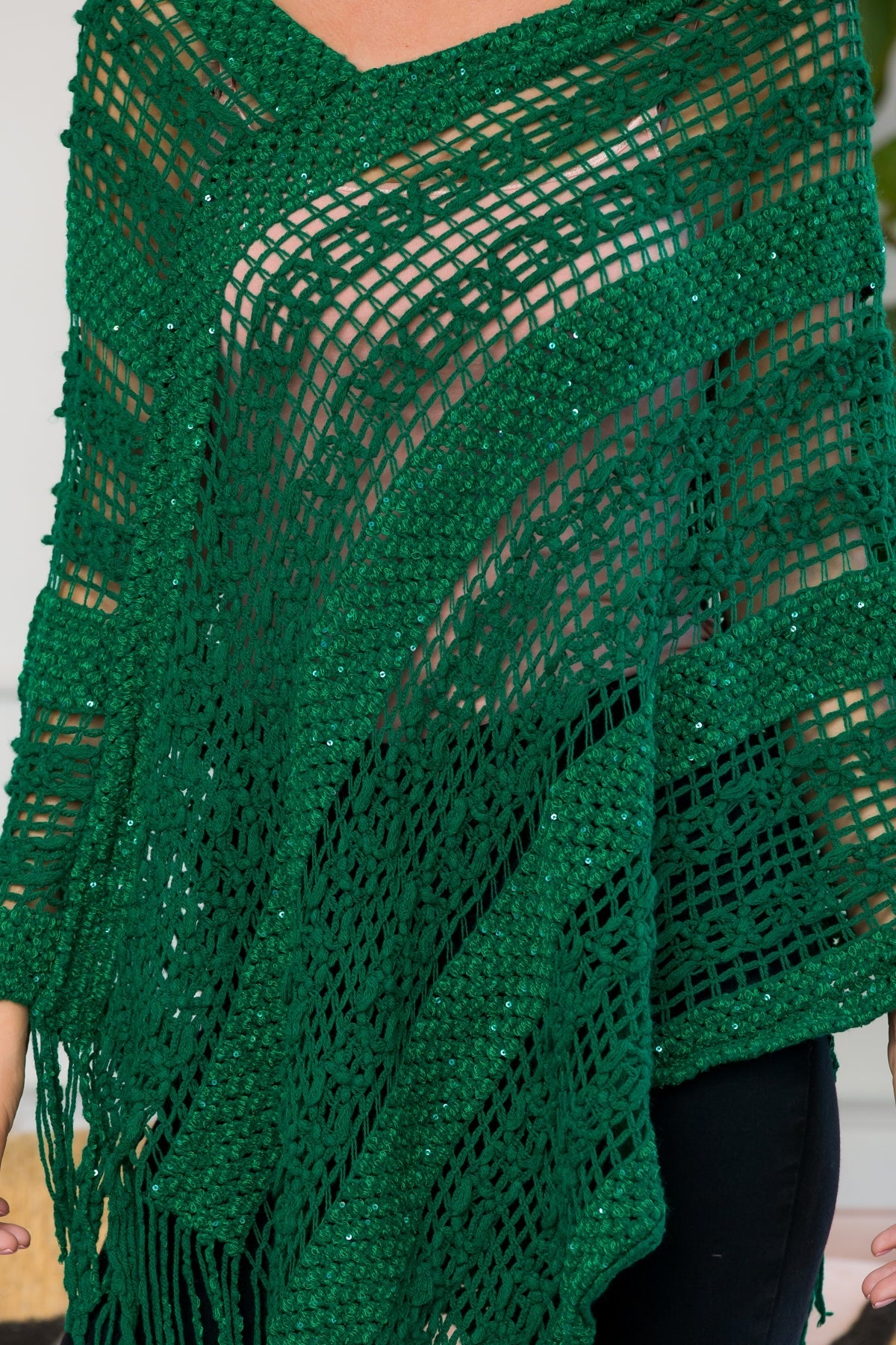 Hdf2097 - Crochet Native Pattern Poncho