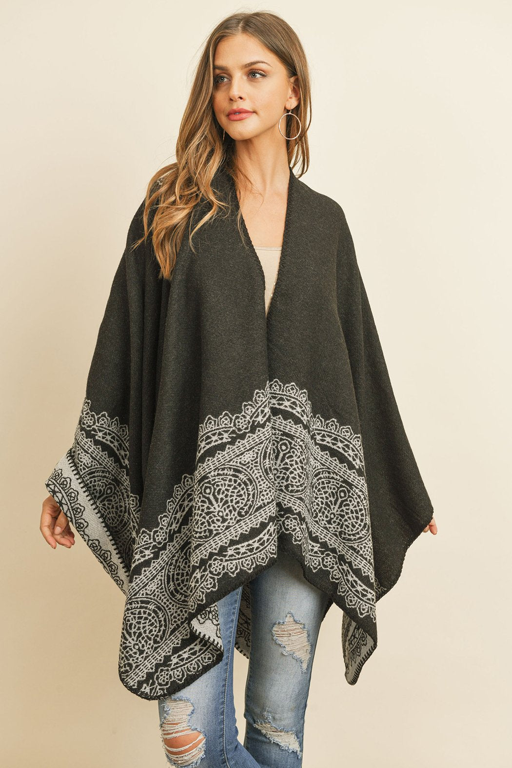 Mandala Mid Thigh Length Kimono