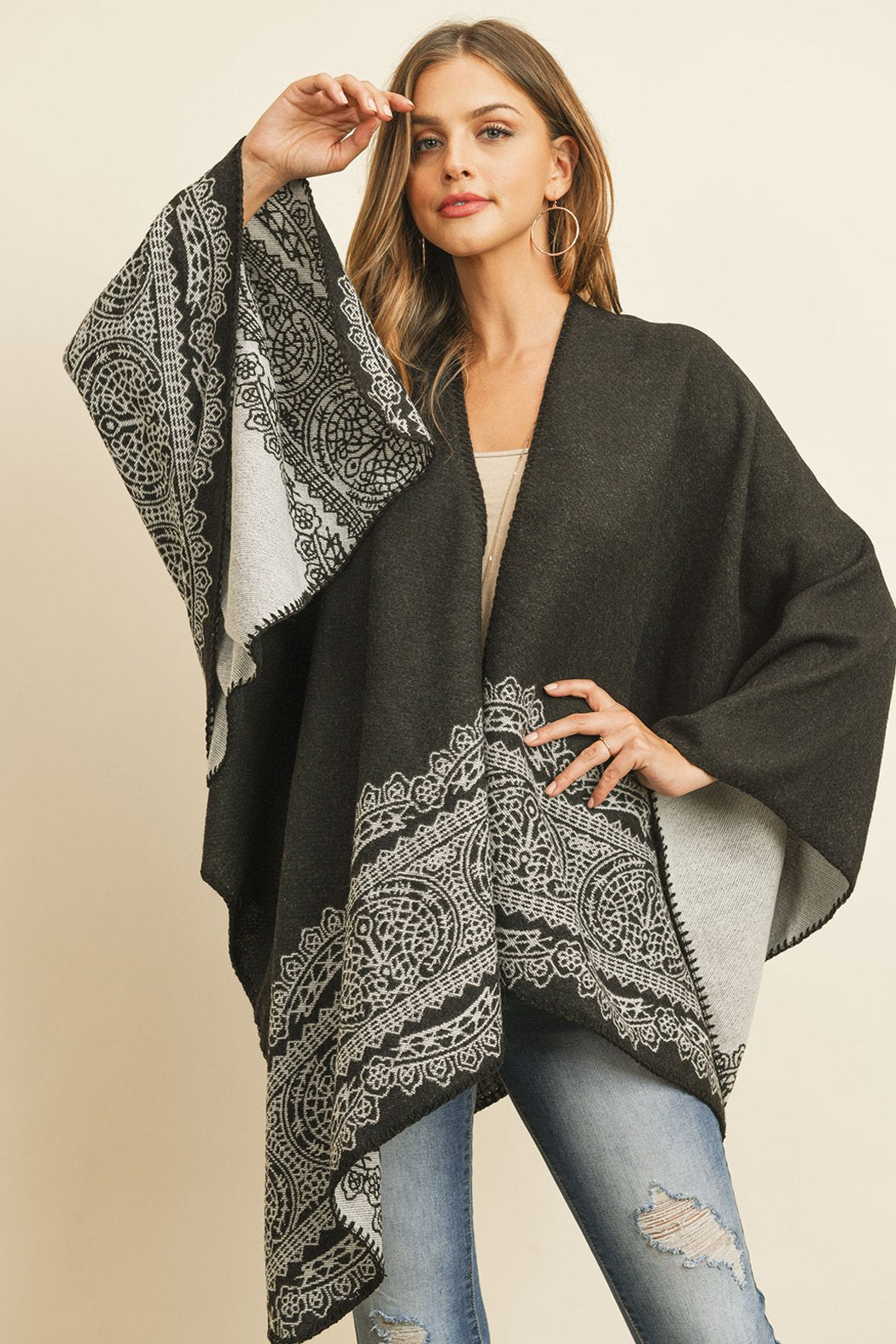 Mandala Mid Thigh Length Kimono