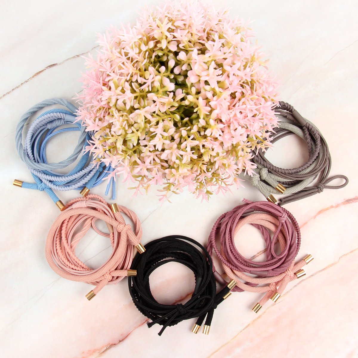 Mixed Stretch Ponytail Set