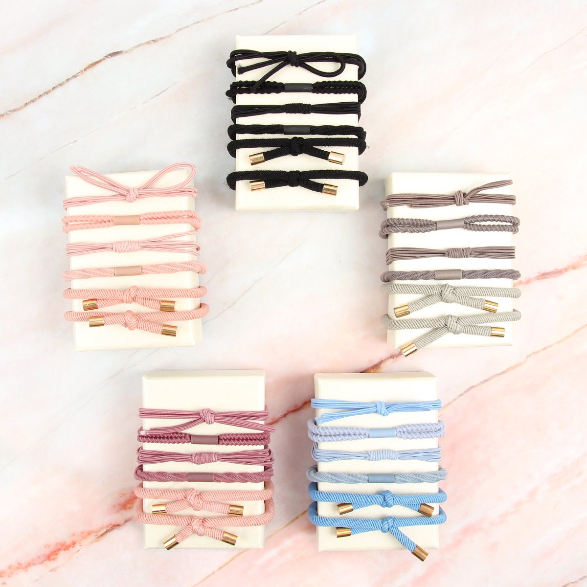 Mixed Stretch Ponytail Set