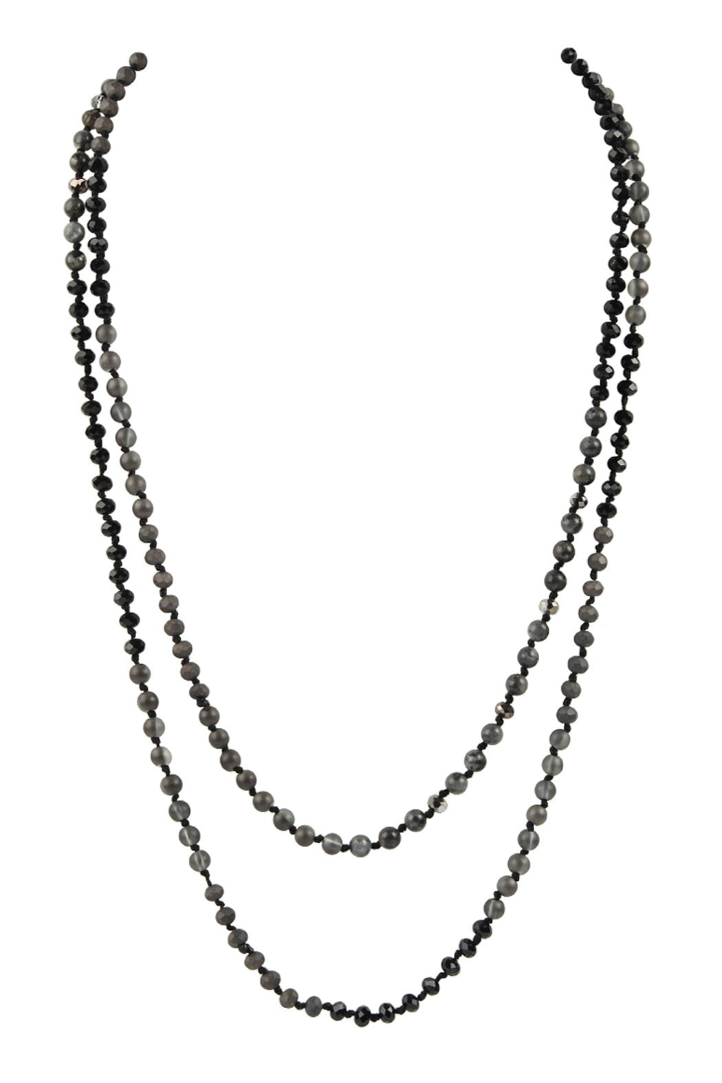 6mm Two Line Mixed Beads Necklace
