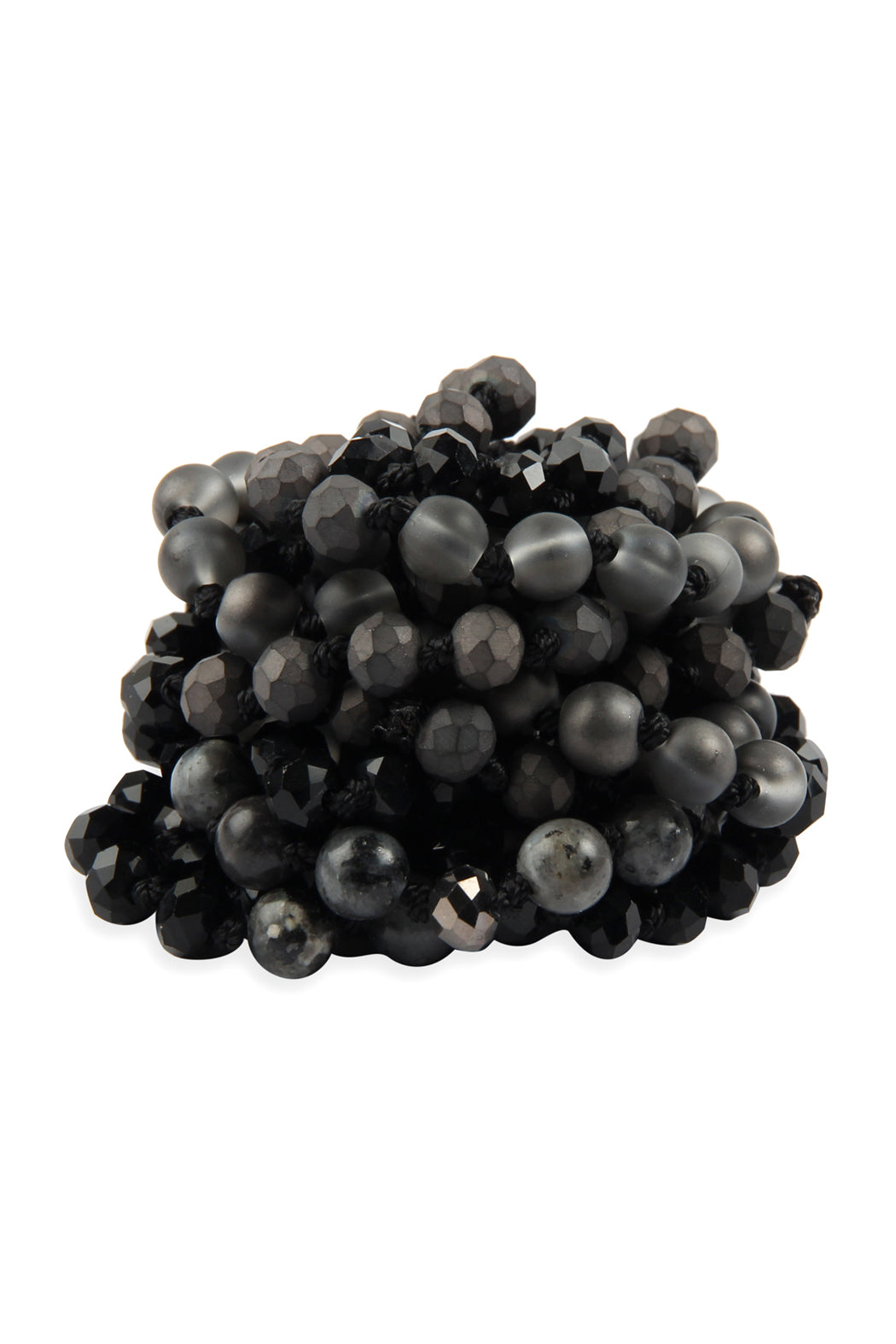 6mm Two Line Mixed Beads Necklace
