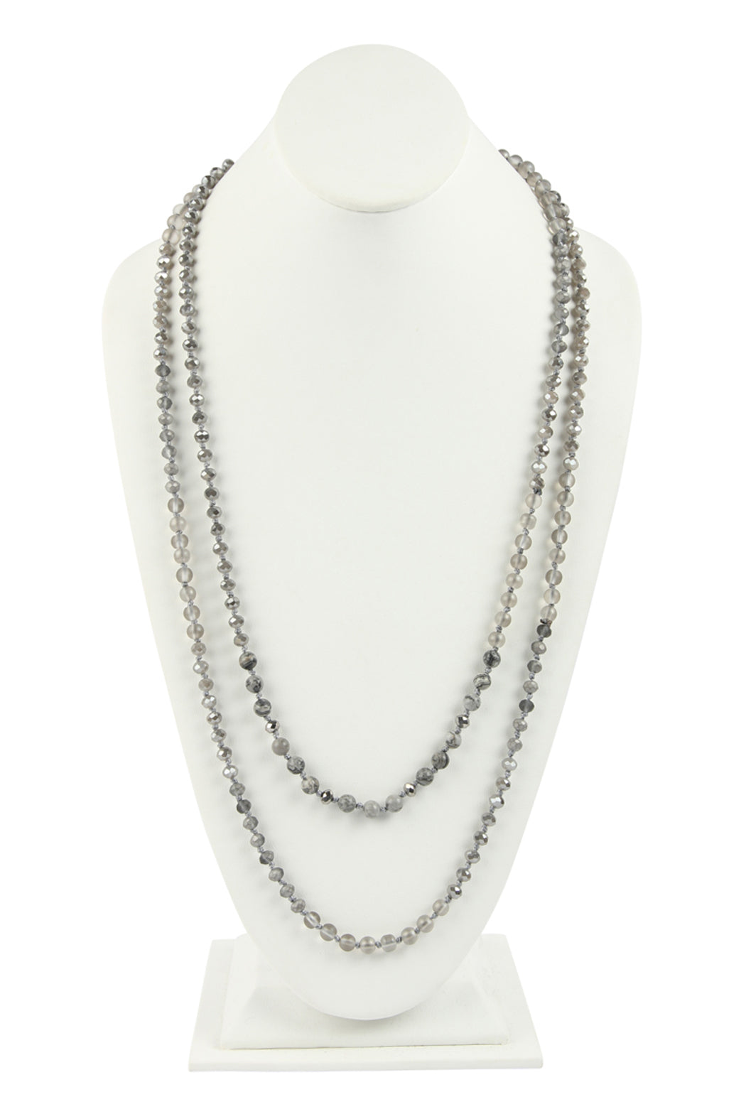 6mm Two Line Mixed Beads Necklace